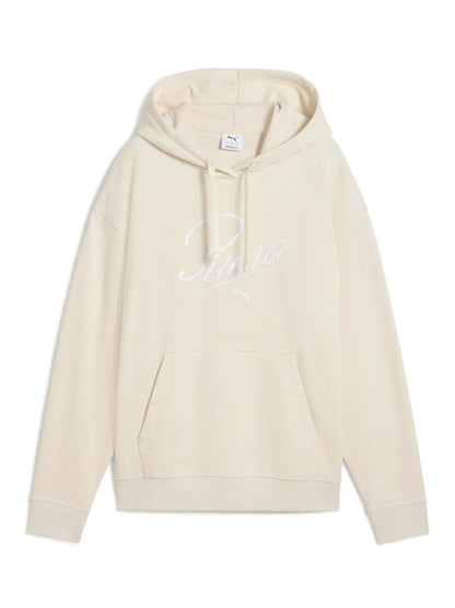 FELPA CON CAPPUCCIO PUMA DONNA PANNA