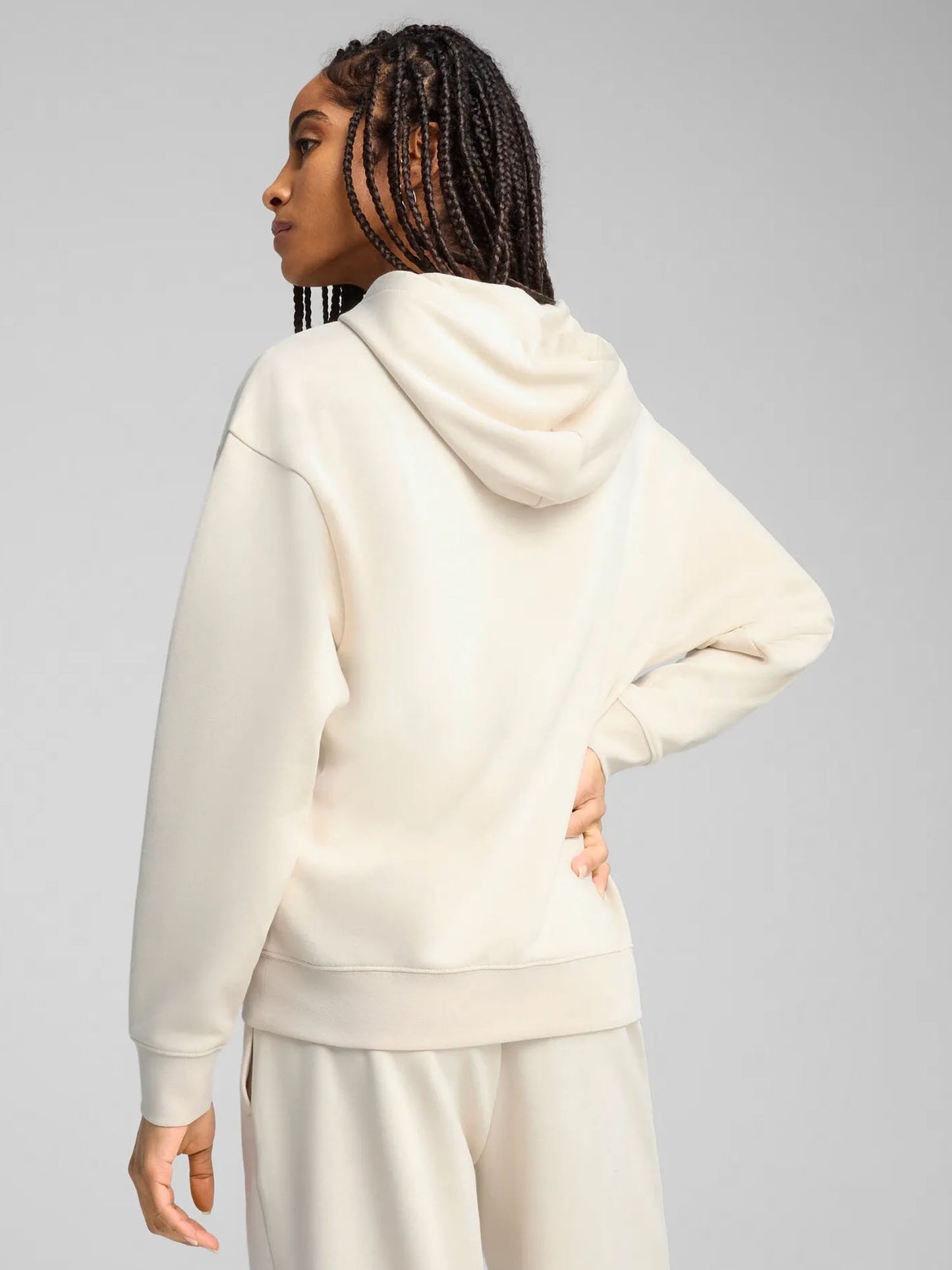 FELPA CON CAPPUCCIO PUMA DONNA PANNA