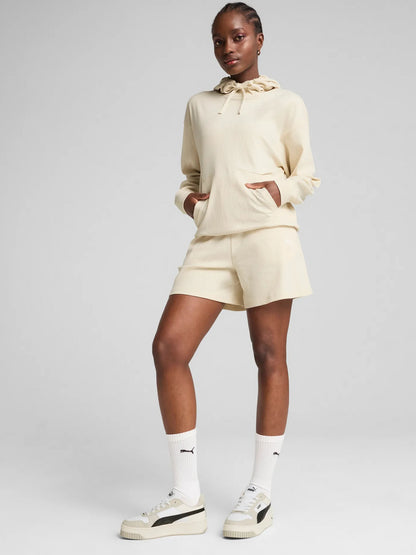 FELPA CON CAPPUCCIO A COSTINA PUMA DONNA PANNA