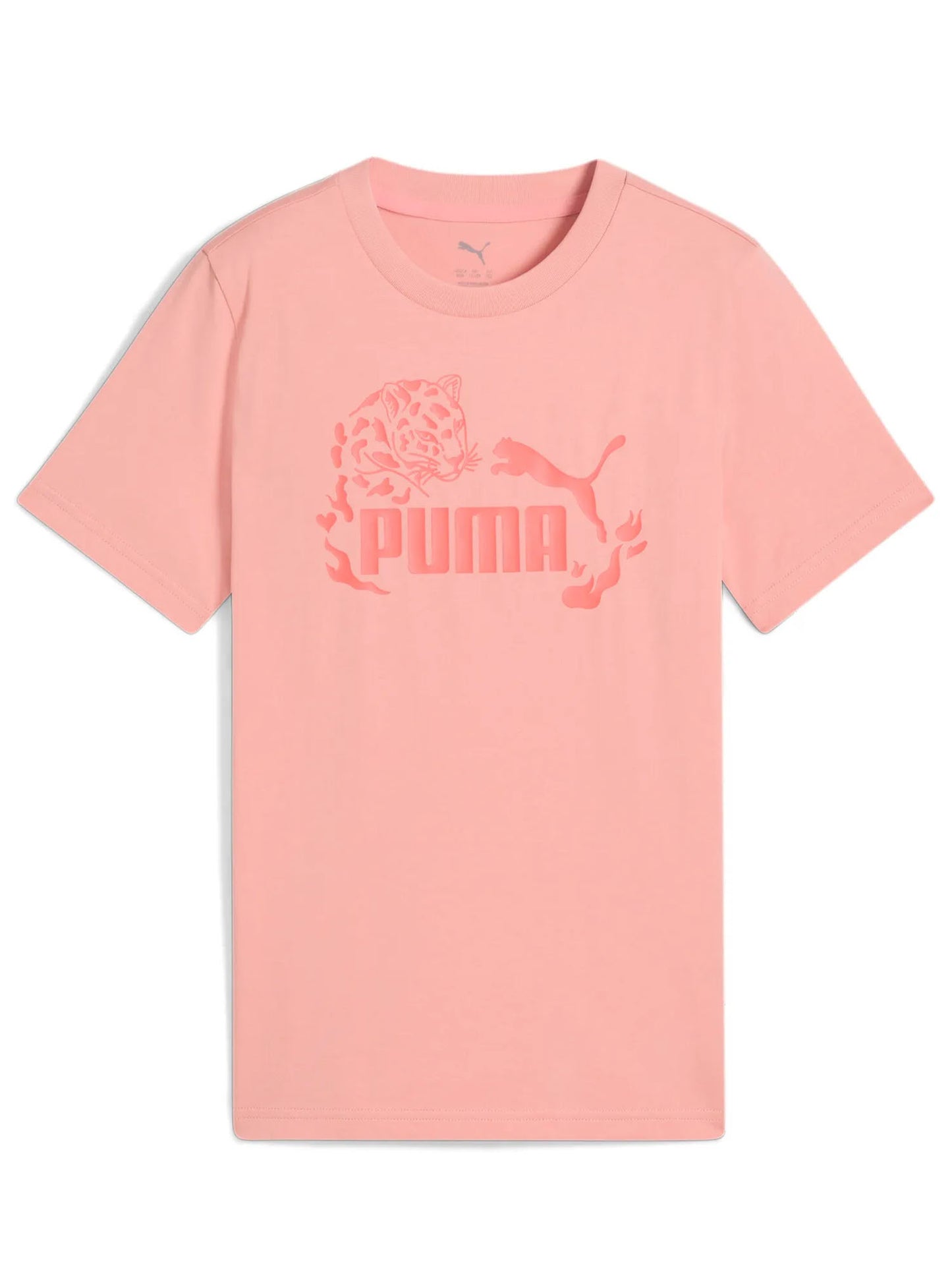 T-SHIRT FLAMING LOVE PUMA BAMBINA ROSA