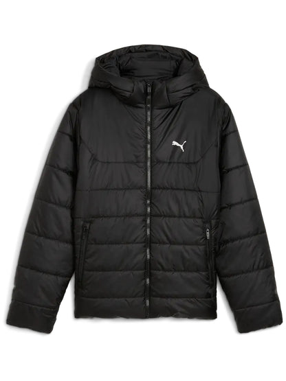 Puma Essentials Hooded Padded Jacket, giubbotto unisex bambino nero