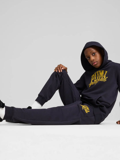 PUMA B. FELPA CAPPUC - BLU