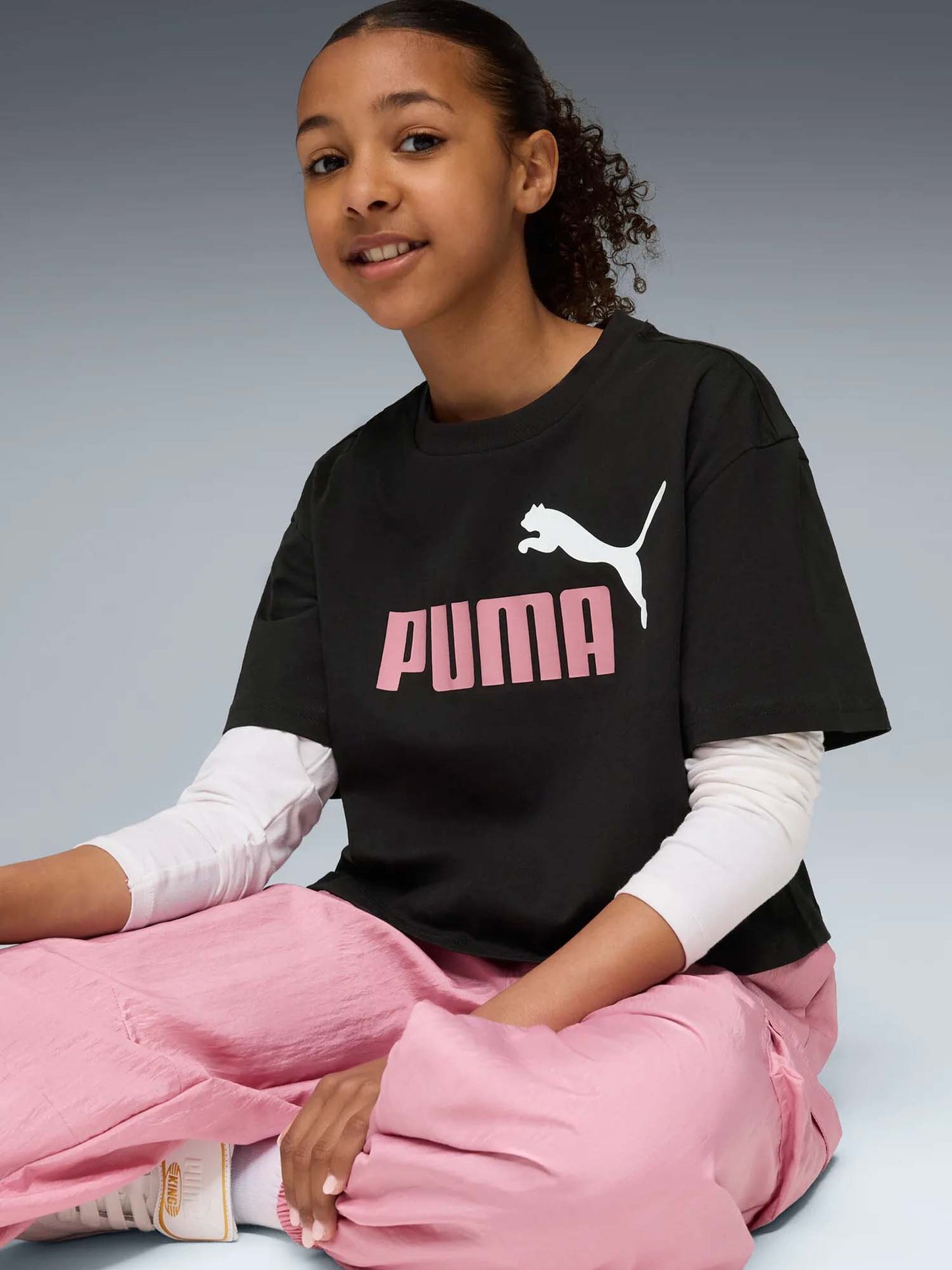 T-SHIRT PUMA DA BAMBINA NERO