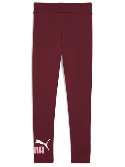 LEGGINGS LOGO ESSENTIAL PUMA DA RAGAZZA BORDEAUX