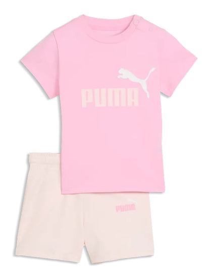 Puma Minicats Essentials, completo estivo unisex bambino rosa in cotone