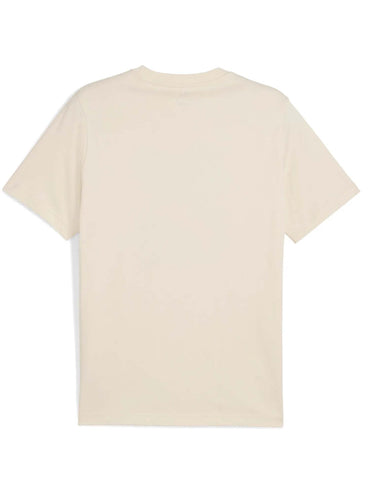 T-SHIRT ESSENTIALS CON STAMPA PUMA DA UOMO BEIGE