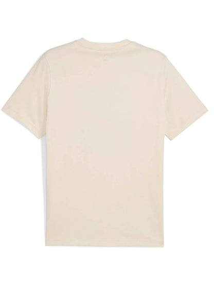 T-SHIRT ESSENTIALS CON STAMPA PUMA DA UOMO BEIGE