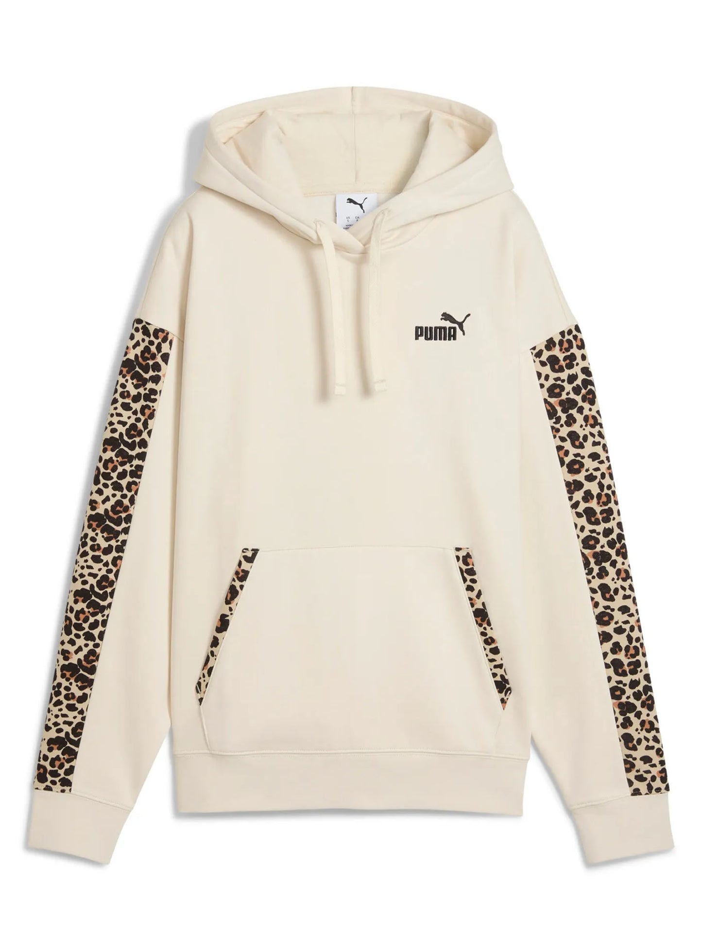 FELPA CON STAMPA ANIMALIER PUMA DA DONNA PANNA