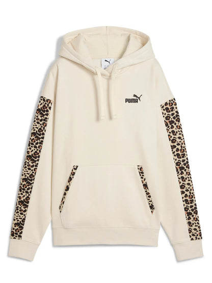 FELPA CON STAMPA ANIMALIER PUMA DA DONNA PANNA