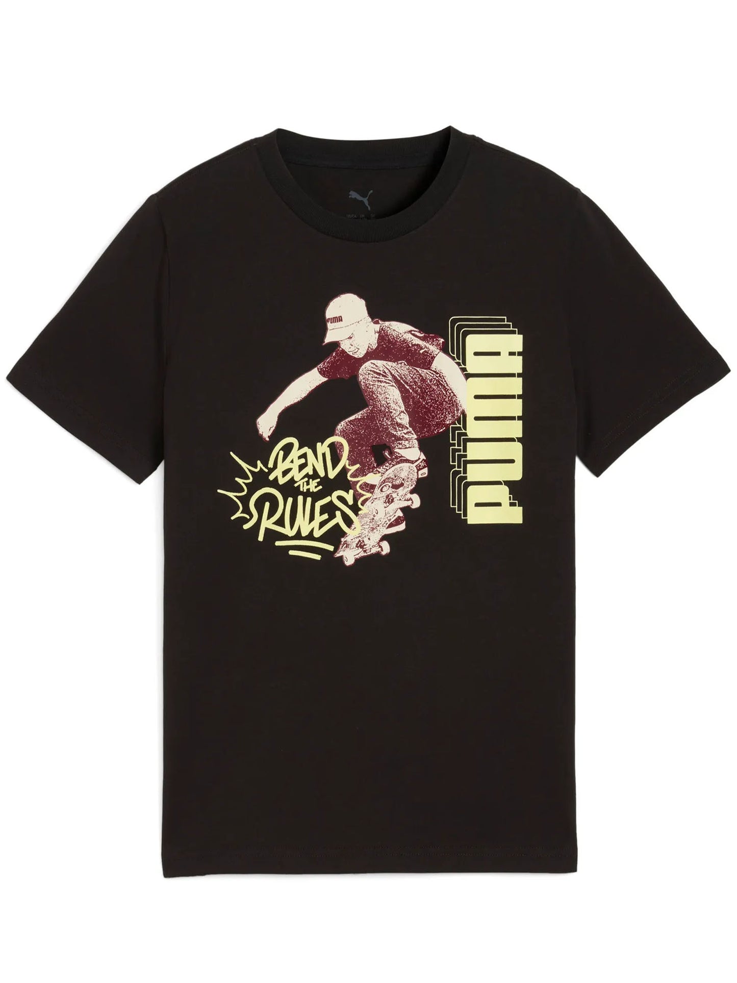 T-SHIRT CON GRAFICA PUMA DA BAMBINO NERO