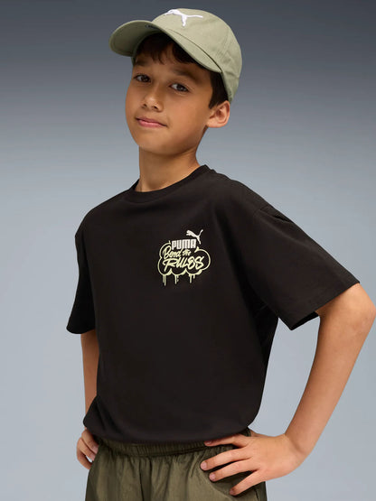 T-SHIRT MID90s PUMA DA BAMBINO NERO