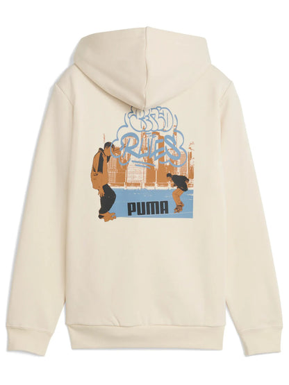 FELPA CON ZIP PUMA DA BAMBINO PANNA