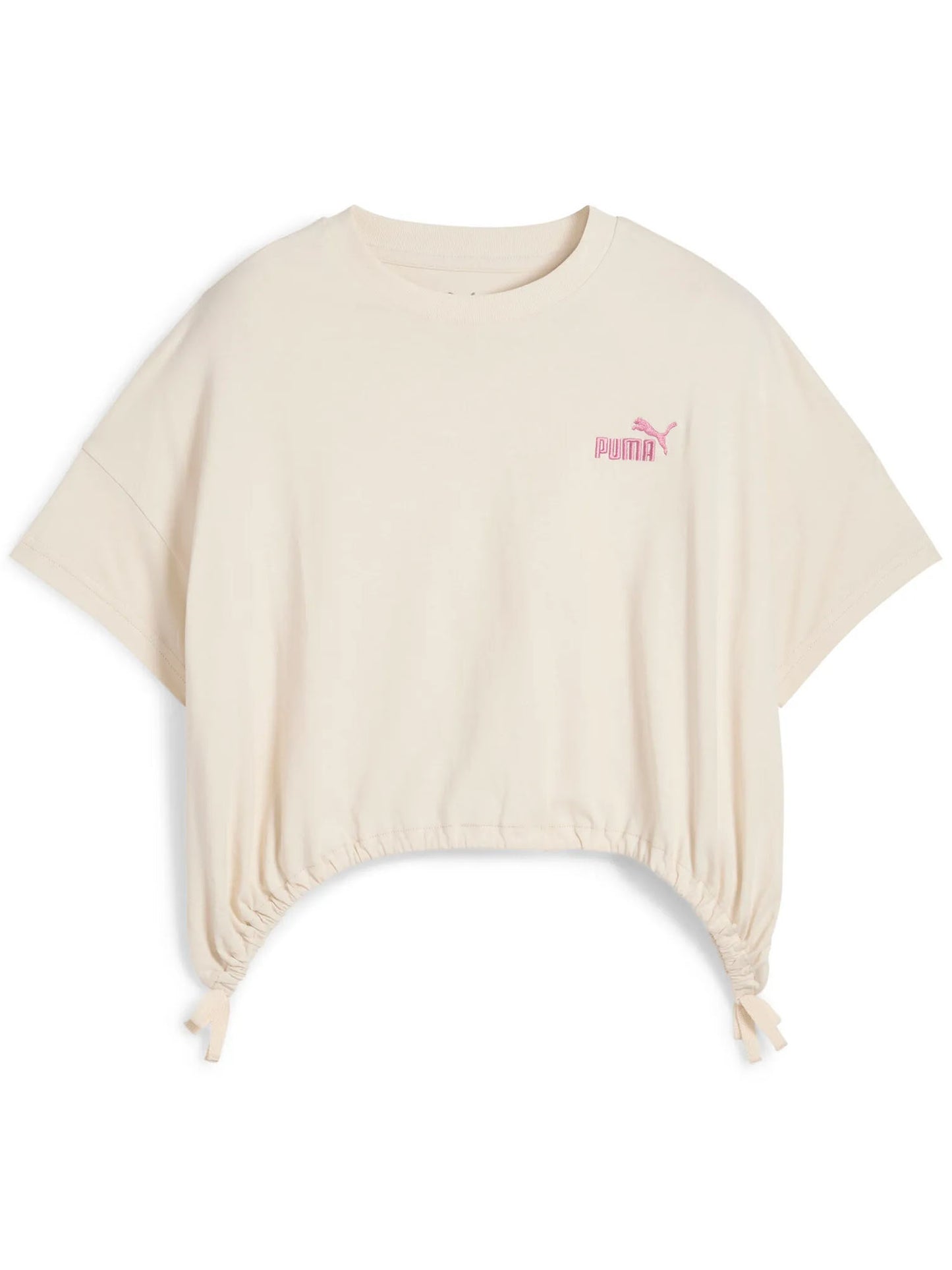 T-SHIRT GIROCOLLO PUMA DA RAGAZZA PANNA