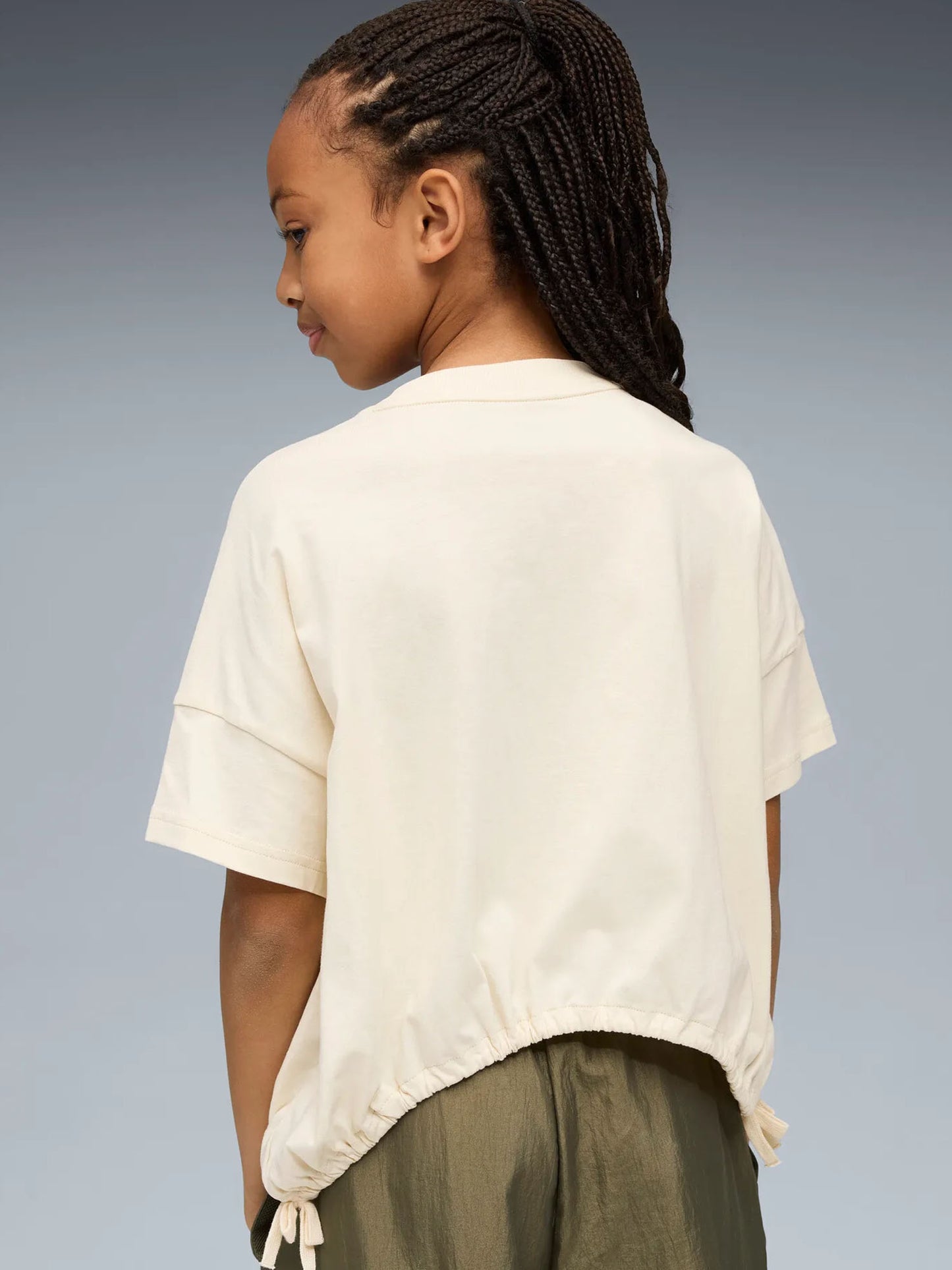 T-SHIRT GIROCOLLO PUMA DA RAGAZZA PANNA