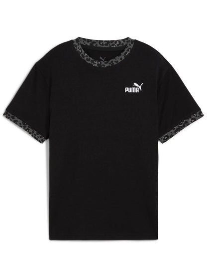 T-SHIRT GIROCOLLO PUMA DA BAMBINA NERO