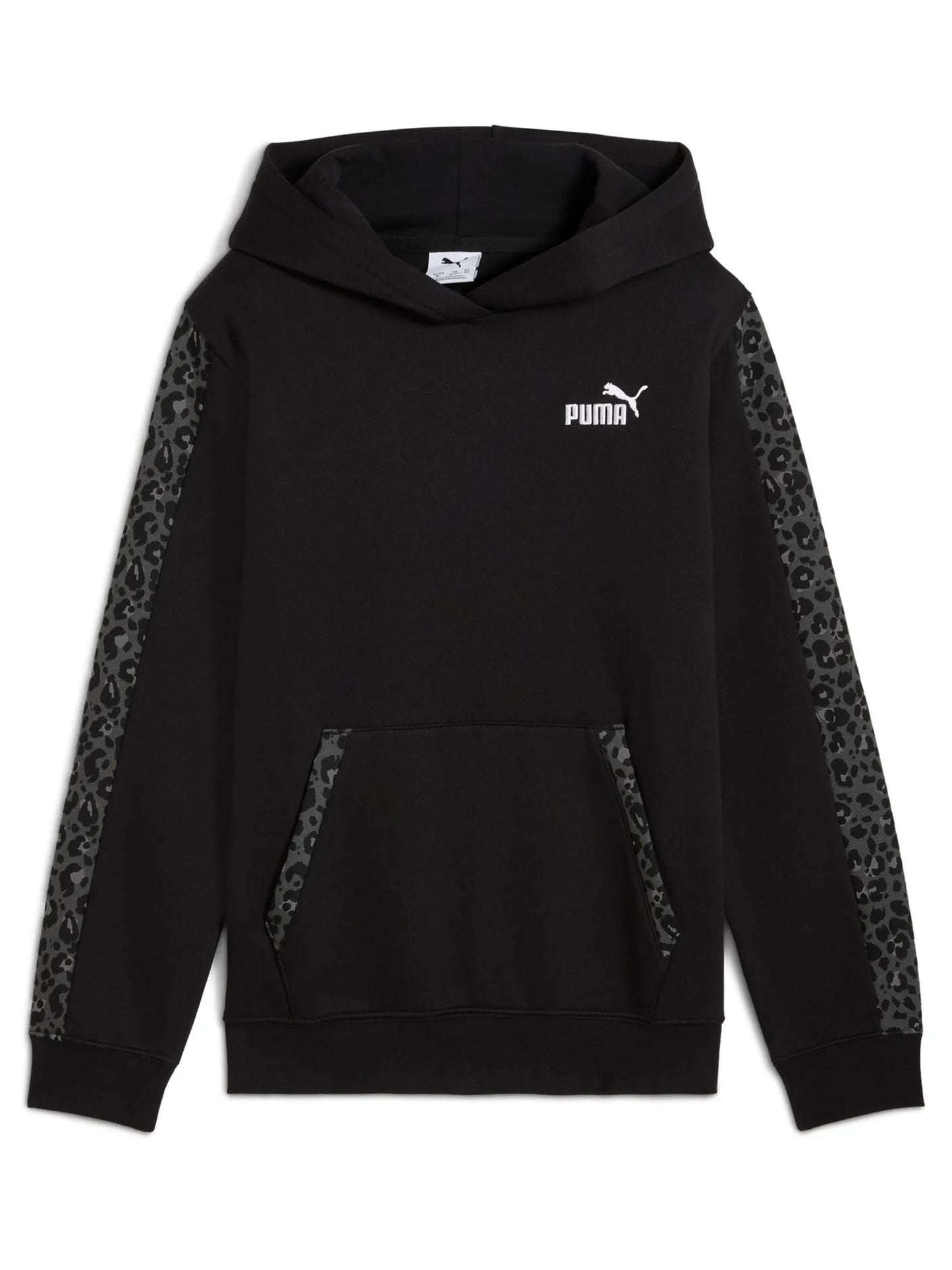 FELPA CON CAPPUCCIO PUMA DA BAMBINA NERO