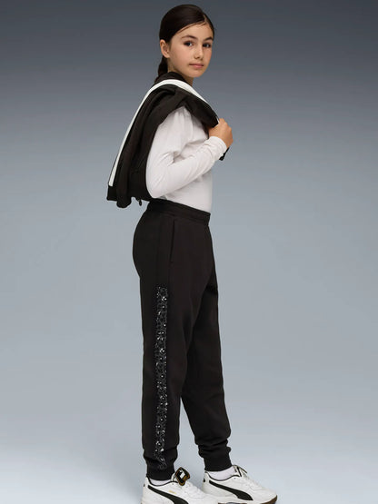 PANTALONE SPORTIVO VITA ALTA PUMA DA BAMBINA NERO