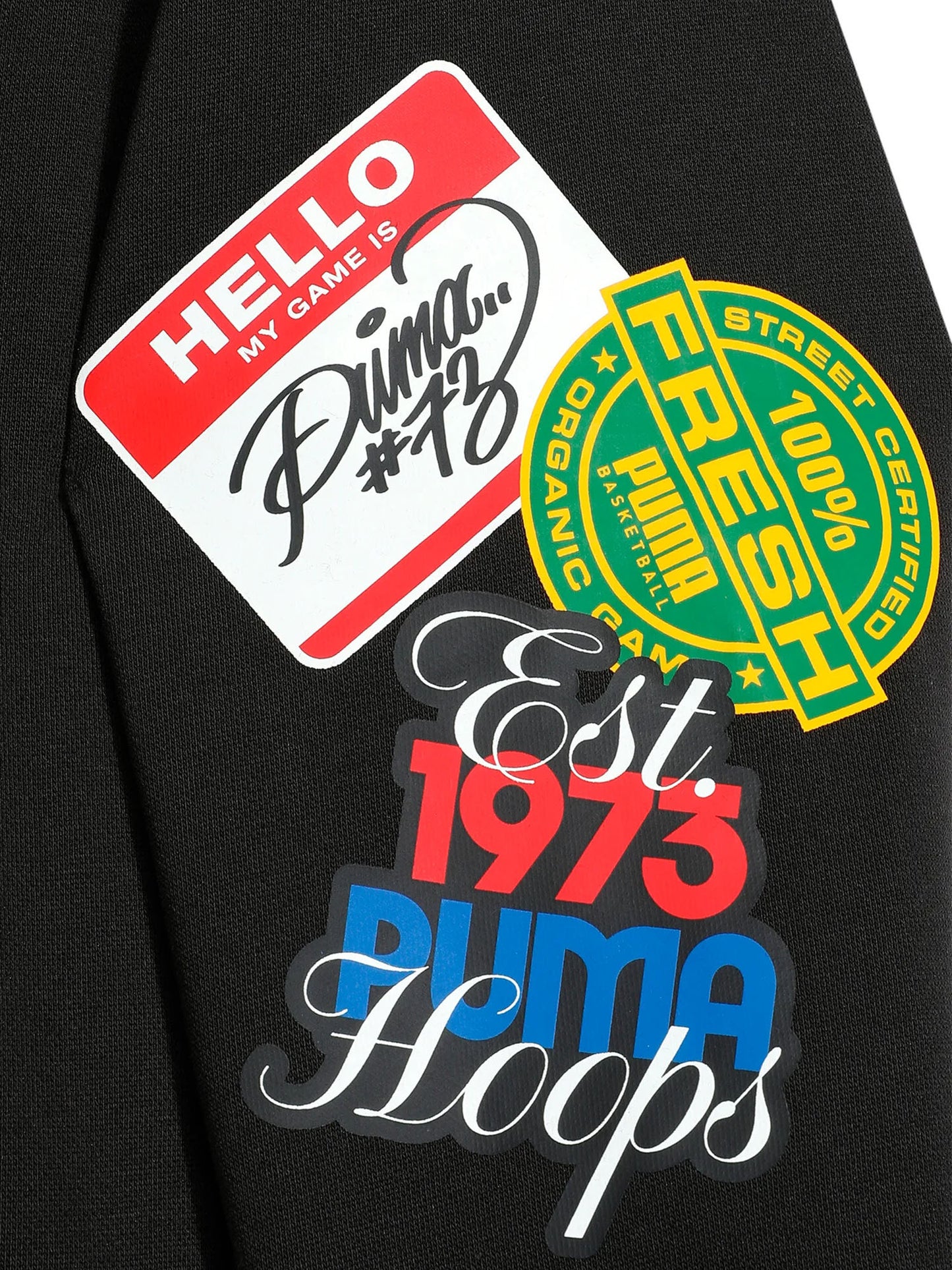 FELPA CON CAPPUCCIO PUMA JUNIOR NERO