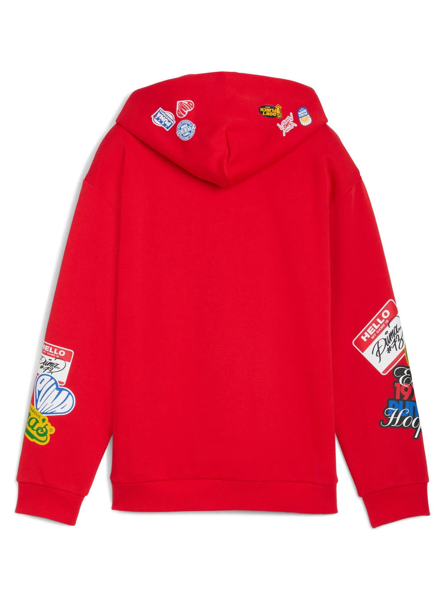 FELPA CON CAPPUCCIO PUMA JUNIOR ROSSO
