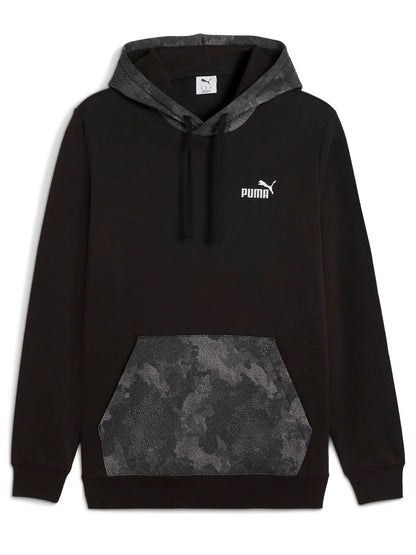 FELPA CON CAPPUCCIO ESSENTIAL PUMA DA UOMO NERO