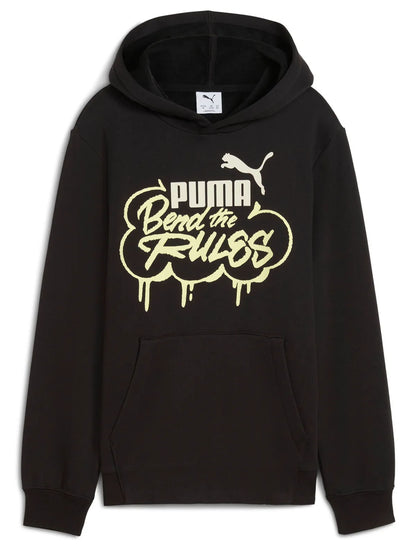 FELPA CON CAPPUCCIO E STAMPA PUMA DA BAMBINO NERO