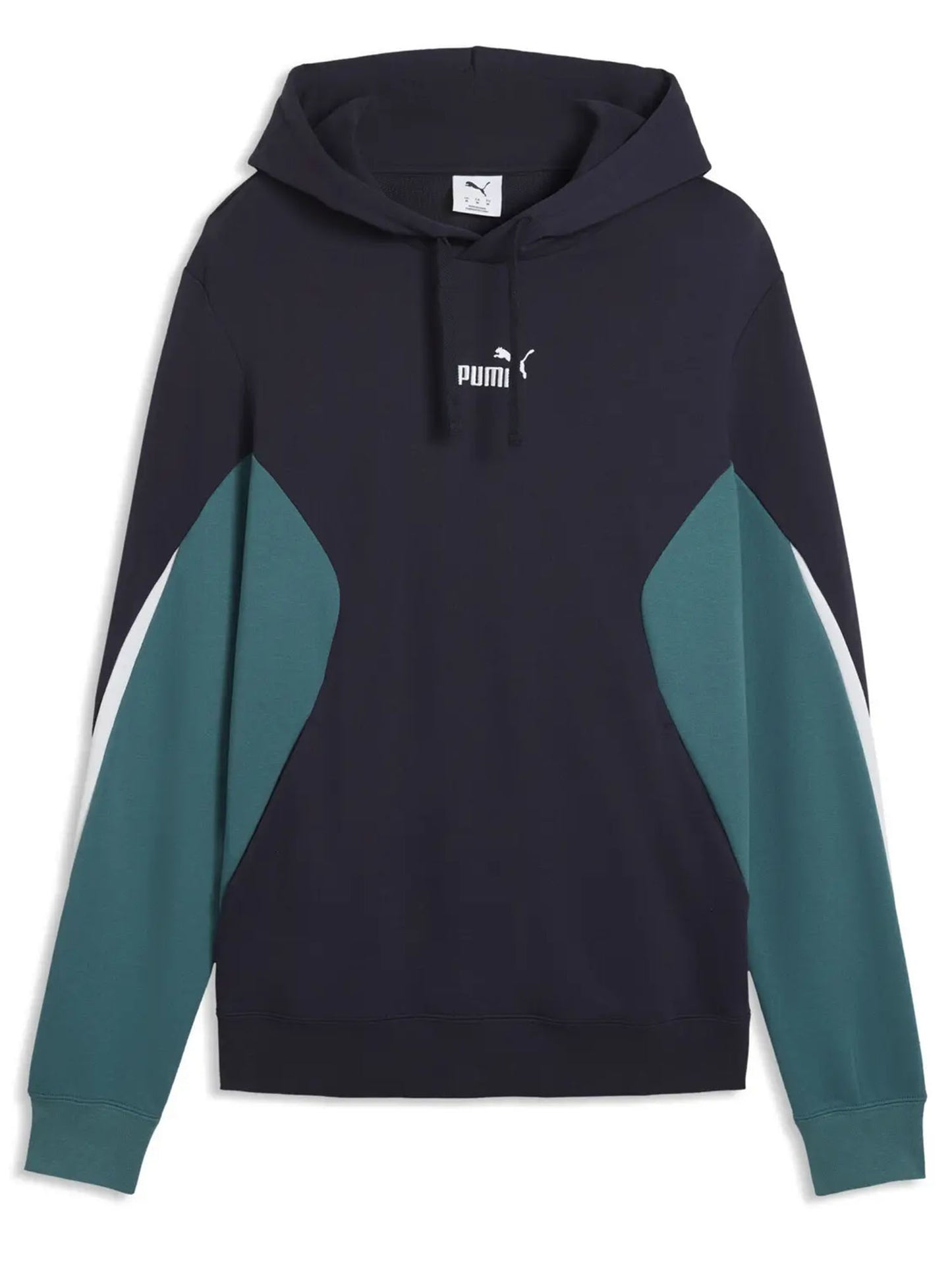 Felpa con cappuccio Puma Essentials Block blu uomo