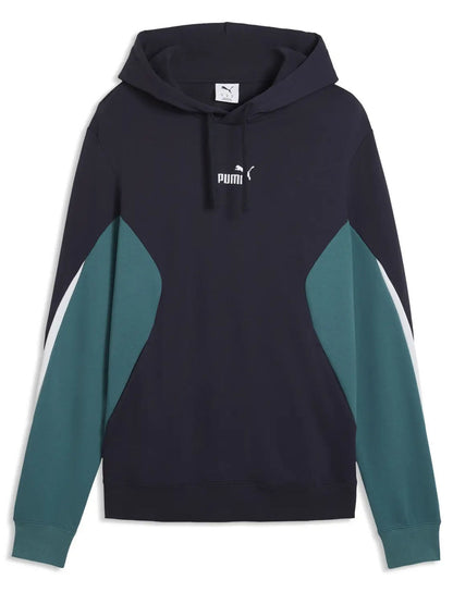Felpa con cappuccio Puma Essentials Block blu uomo