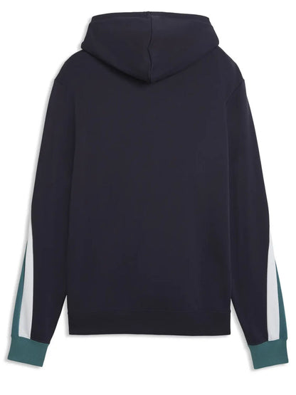 Felpa con cappuccio Puma Essentials Block blu uomo