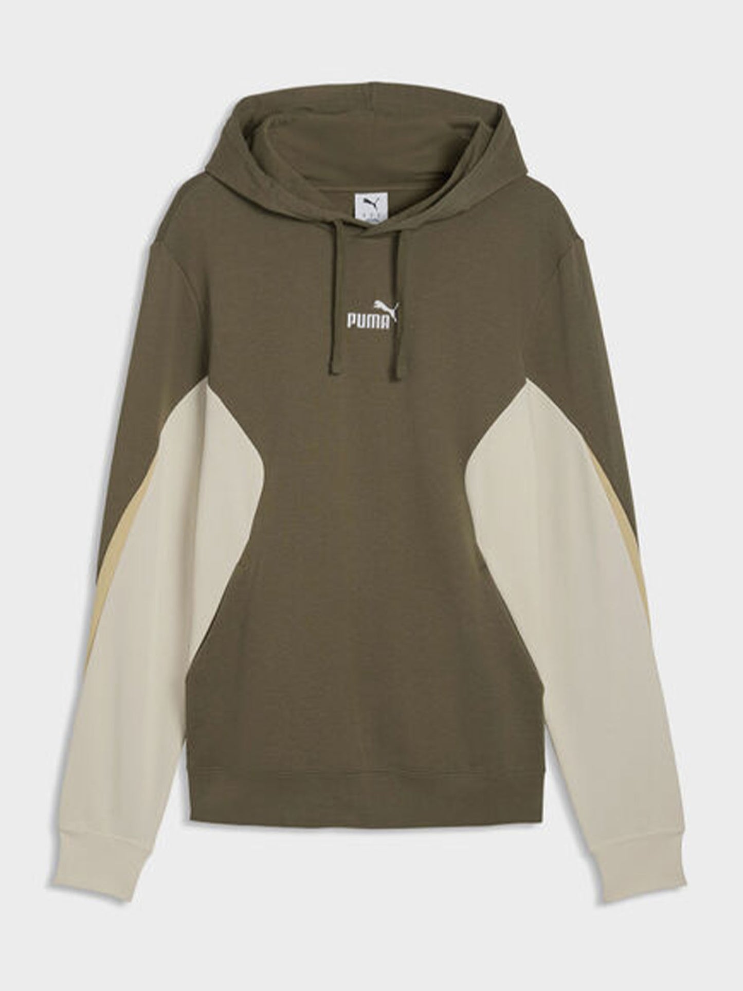 Felpa con cappuccio Essentials Block di Puma uomo verde