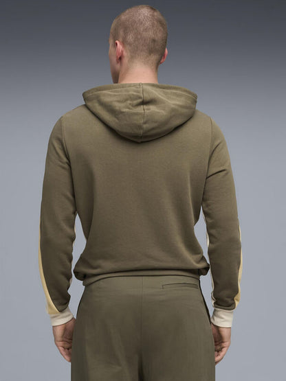 Felpa con cappuccio Essentials Block di Puma uomo verde