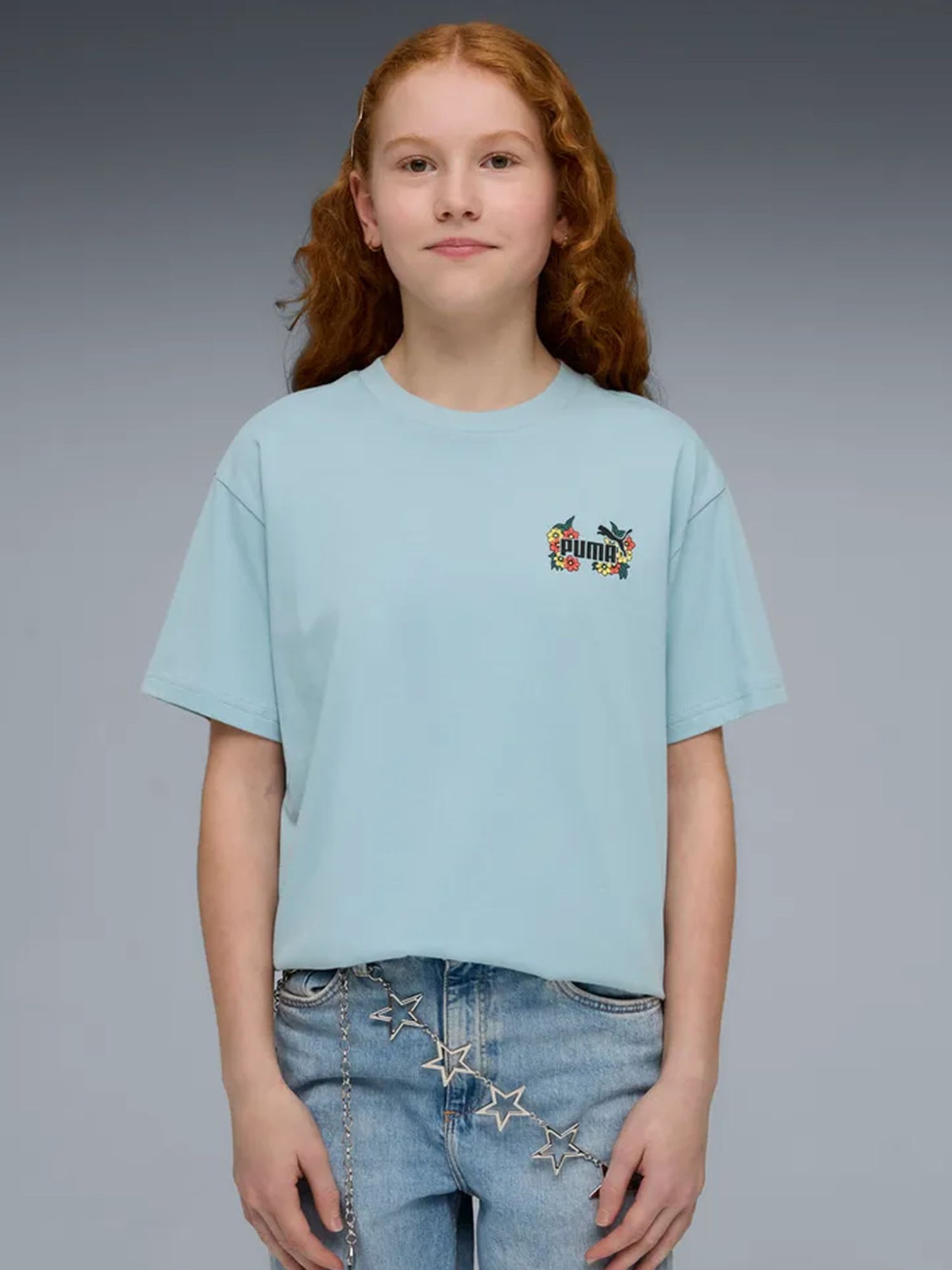 Puma Mid 90s, t-shirt bimbo/a azzurra dallo stile casual