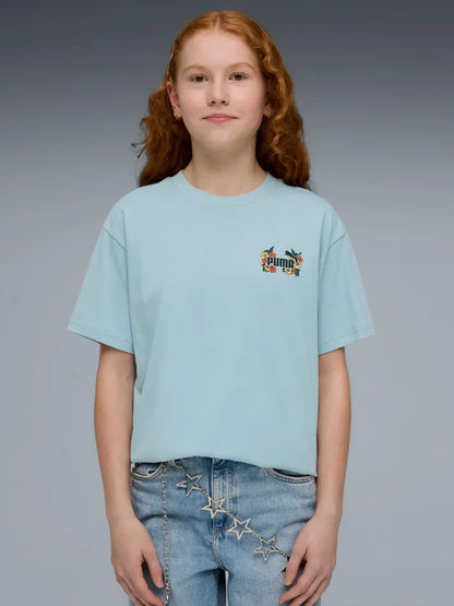 Puma Mid 90s, t-shirt bimbo/a azzurra dallo stile casual