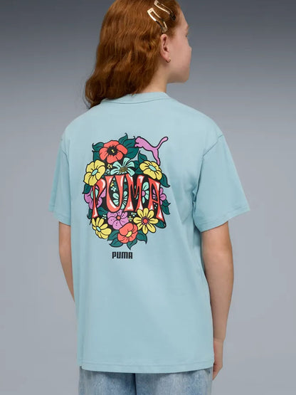 Puma Mid 90s, t-shirt bimbo/a azzurra dallo stile casual