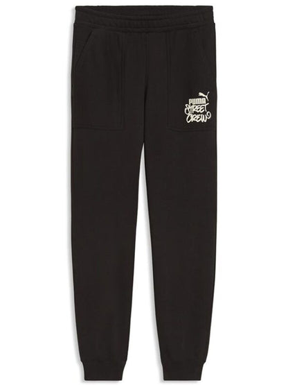 Pantaloni Mid 90s Puma bimbo/a neri con stile retrò e comfort moderno