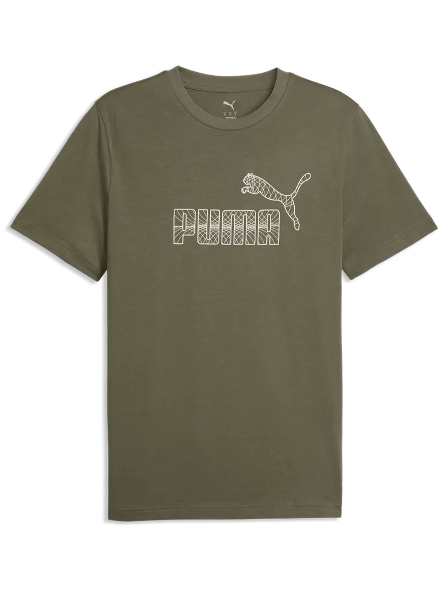 T-shirt Graphic No.1 Logo uomo di Puma in verde casual