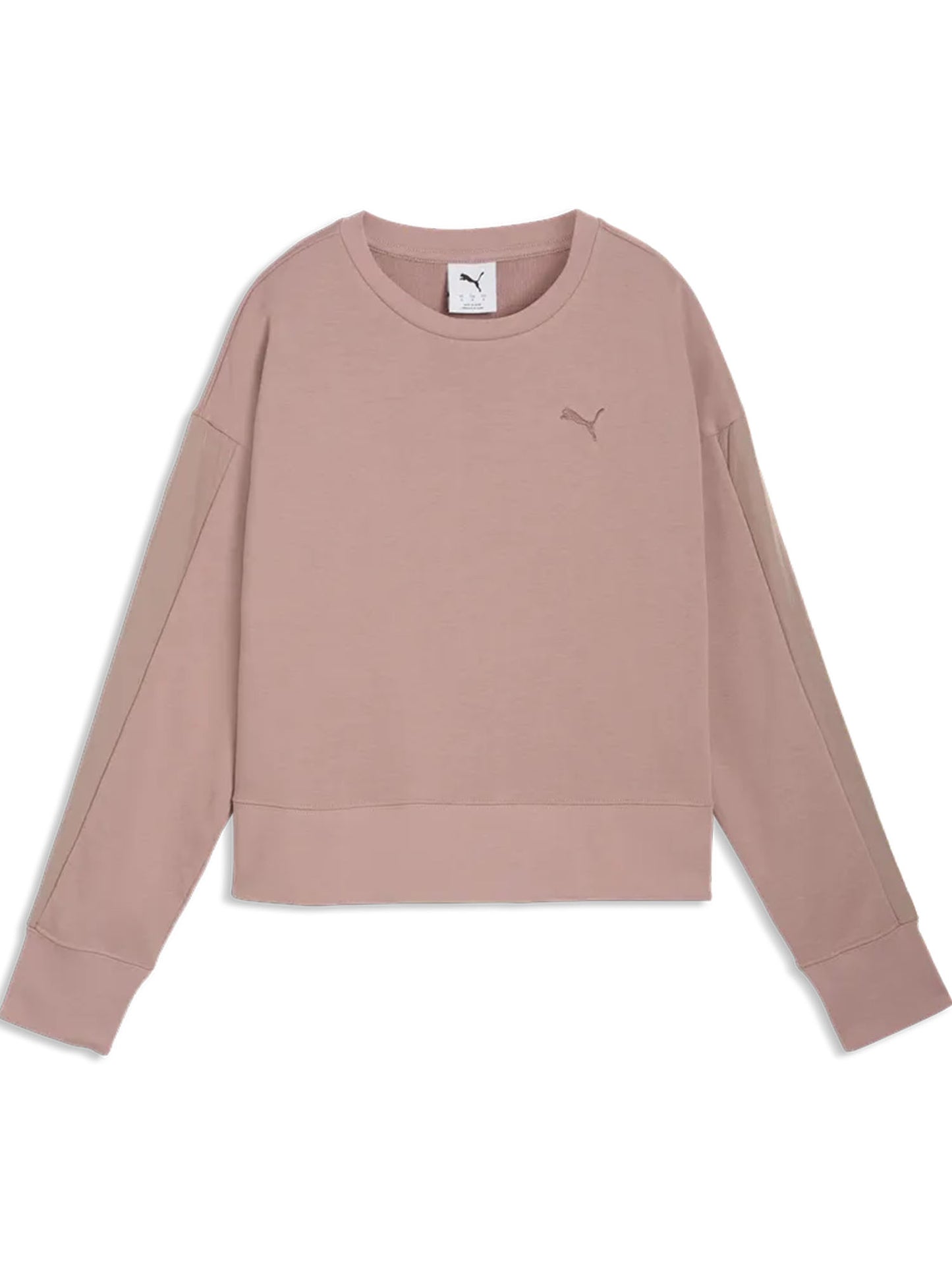 Felpa donna Puma in poliestere viola dal design casual e confortevole