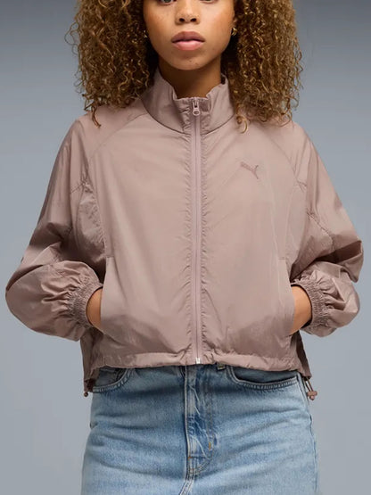 Puma Her Relaxed, giubbotto casual donna viola in nylon leggero