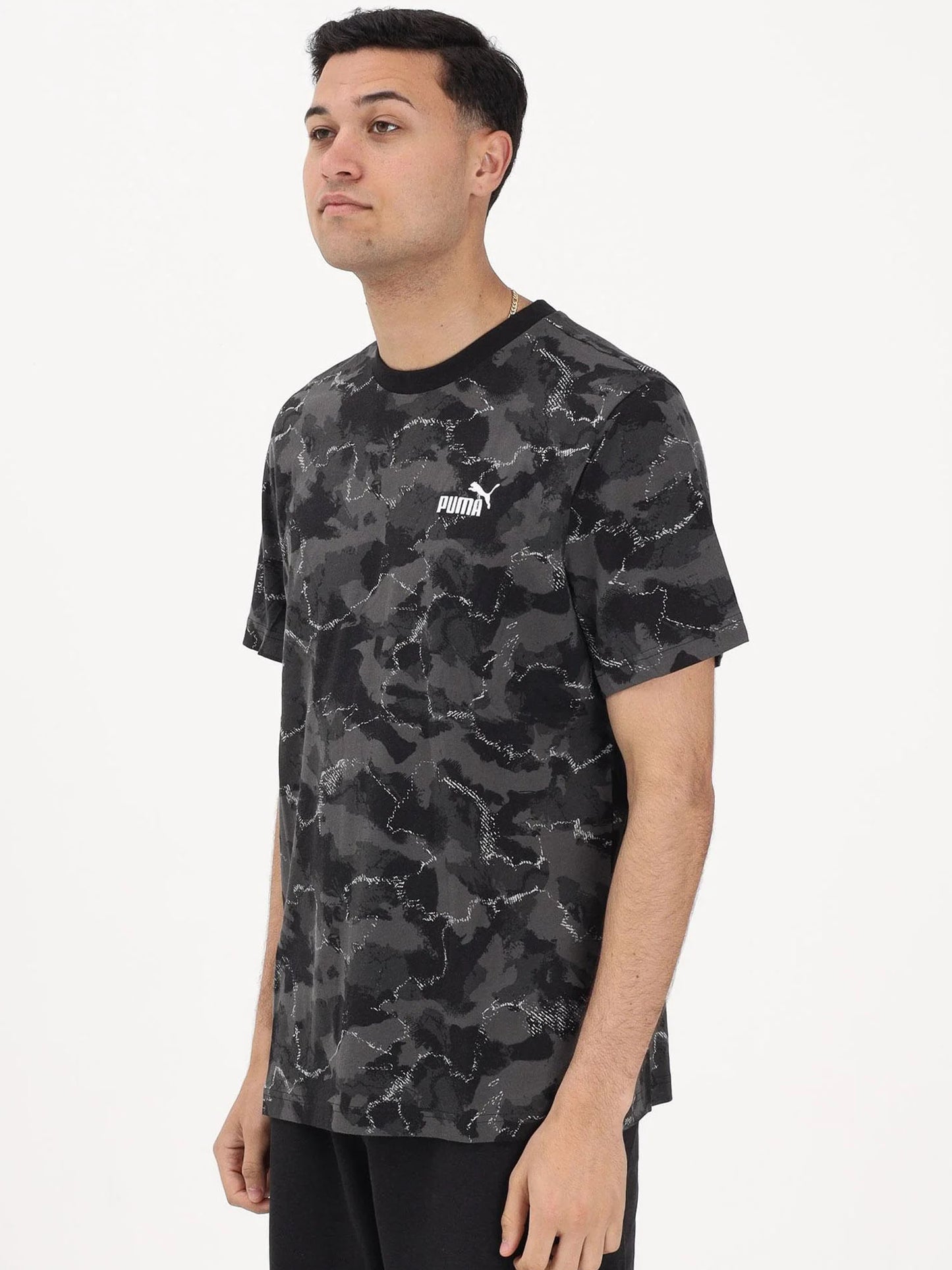 T-shirt uomo Puma multicolore in cotone per un look casual