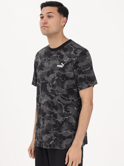 T-shirt uomo Puma multicolore in cotone per un look casual
