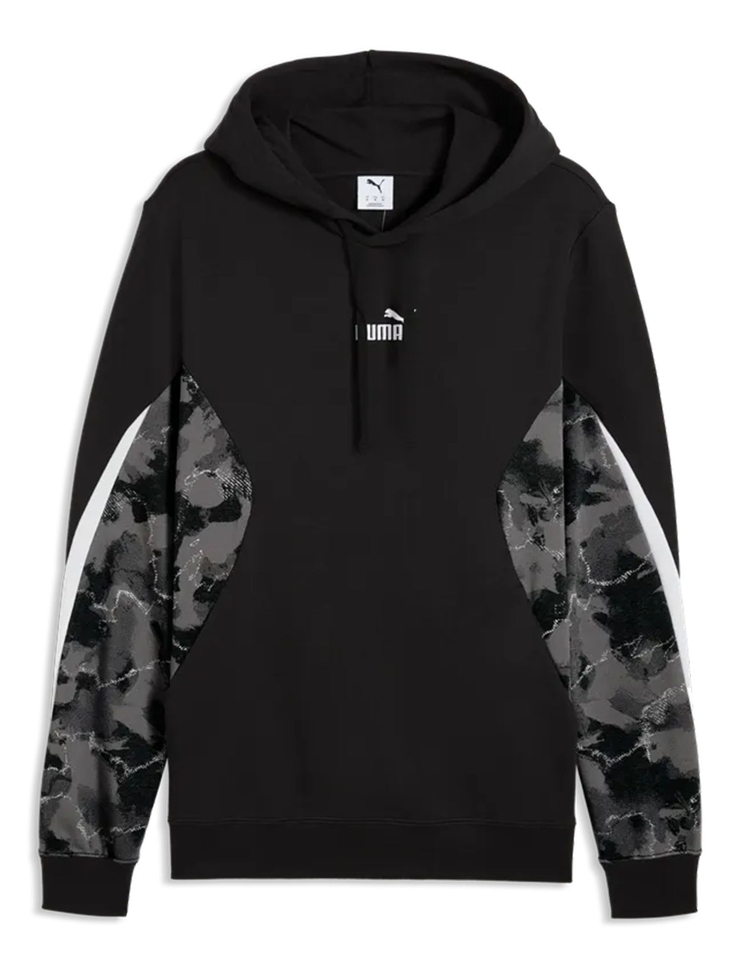 Puma Camo Hoodie, felpa con cappuccio uomo nera sportiva