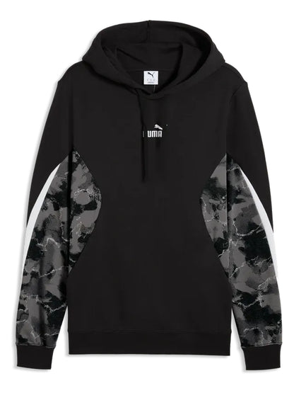 Puma Camo Hoodie, felpa con cappuccio uomo nera sportiva