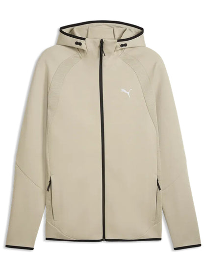 Felpa con cappuccio Puma Evostripe uomo beige