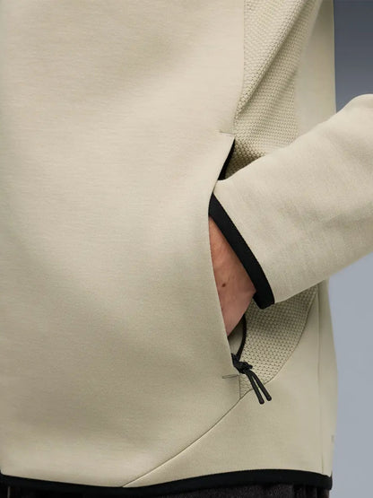 Felpa con cappuccio Puma Evostripe uomo beige