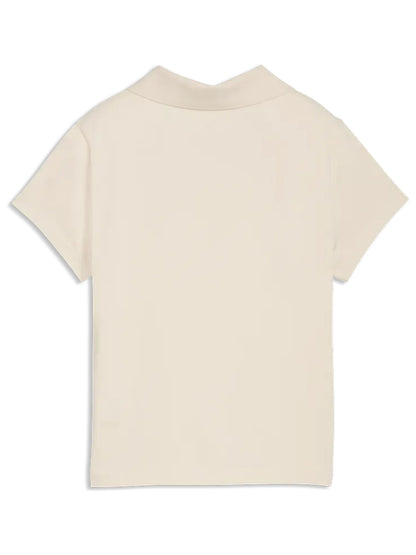 Puma Baby Polo, t-shirt donna a maniche corte panna