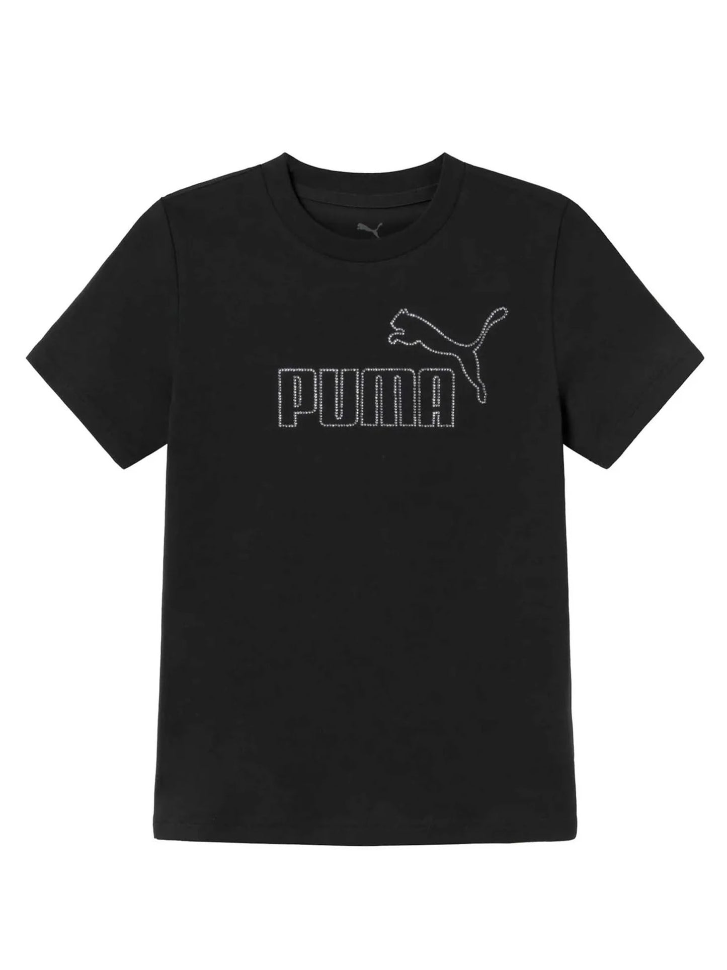 Puma Essential, t-shirt casual bimbo/a nera in cotone