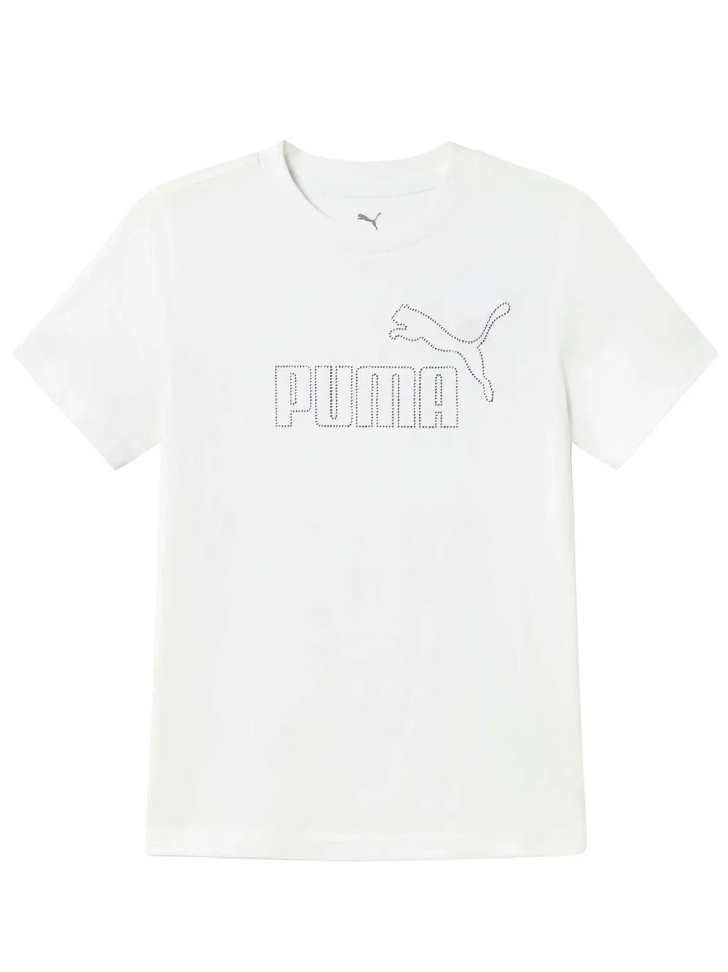 T-shirt Essential Puma bimbo/a in cotone bianca