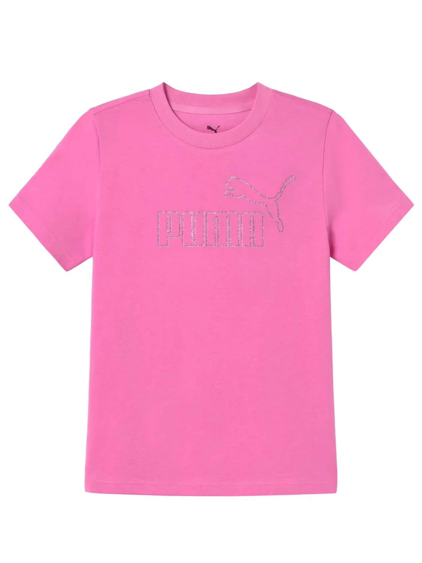 T-shirt bimbo/a Puma a maniche corte in cotone viola