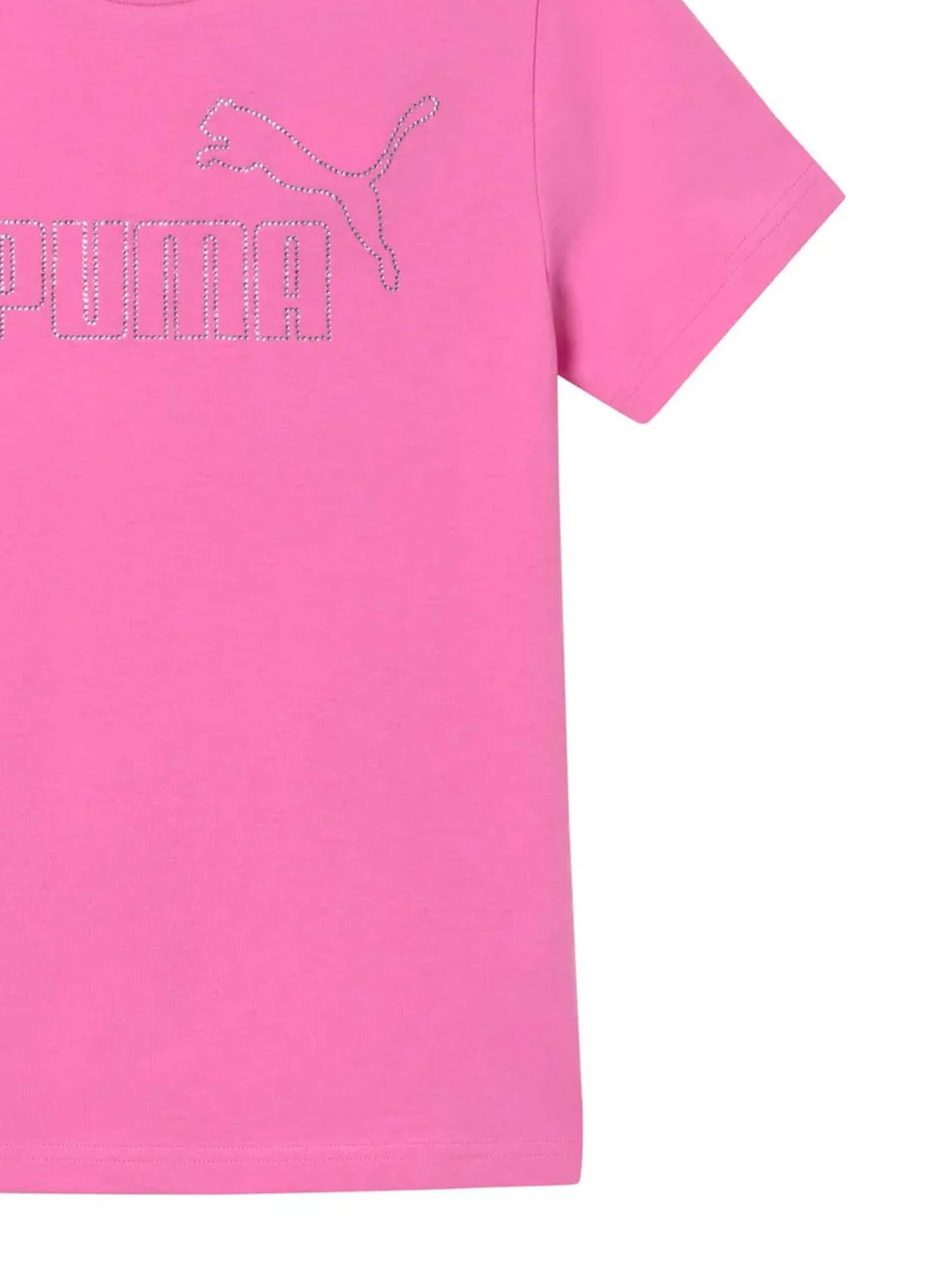 T-shirt bimbo/a Puma a maniche corte in cotone viola