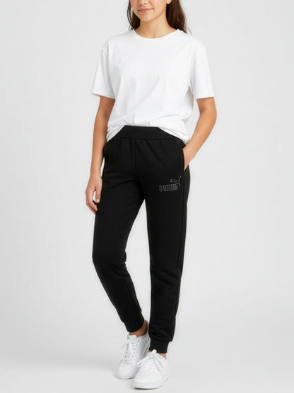 Pantaloni sportivi bimbo/a Puma neri in materiale sintetico