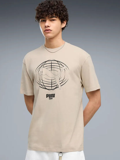 Puma PUMATECH Relaxed, t-shirt maniche corte da uomo grigia